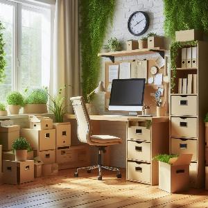 Eco-Friendly Home Office Design Ideas with file cabinets - storage boxes-5